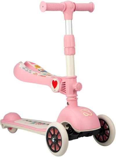 Nijdam Tri-Scooter - Kinderen - Met Afneembaar Zitje - Celestial Rider - Roze