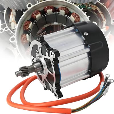DC Elektromotor - Driewielermotor Hobby Motor - Doe-het-zelf Projecten - Borstelloos Ontwerp - 48V-72V 1500W - Zwart