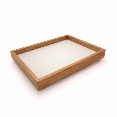 Tray - groot dienblad 56x42cm Eiken - Off white ultra mat