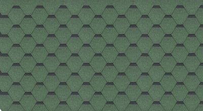 Timbela H-GREEN - Bitumen dakspanen - Dekking: 3 m² - Hexagonal Rock