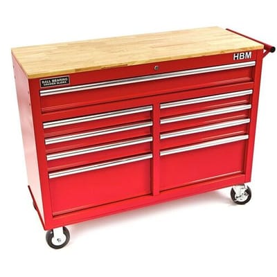 HBM machines Gereedschapswagen / Werkbank - 125 cm - Rood