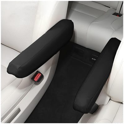 Dailygoods- Armleuninghoezen - Microvezel-leer - Middenconsolehoes - Autostoelaccessoires - 2 Stuks - Universele Maat - Zwart - Armleuningbekleding