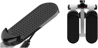 Fitness Stepper - Hometrainer - Thuis Trainen - Met Weerstandstouwen - 42x32x30 cm - Zwart