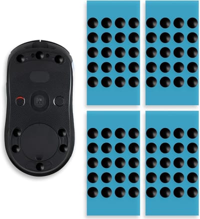 80 Pcs Muismatten Set voor Gaming en Kantoor, Ultra-Snelle Muisschoenen met Ronde Hoeken voor Optimale Glijprestaties
