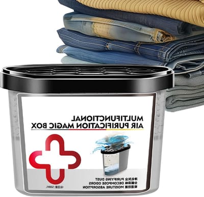 Luchtzuiveraar - Ontvochtigingsbox - Vochtige Lucht - Niet-elektrisch - 500 ml - Wit