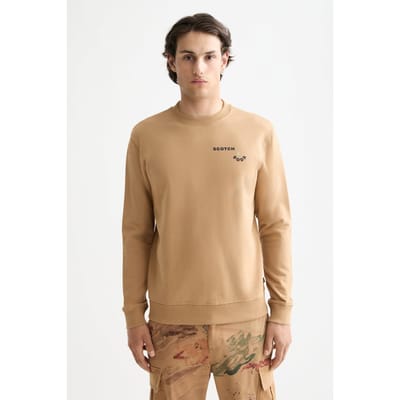 Scotch & Soda Front + Back Artwork Sweatshirt Tannin Taglia: M | Maglioni a maglia Outlet | Uomo