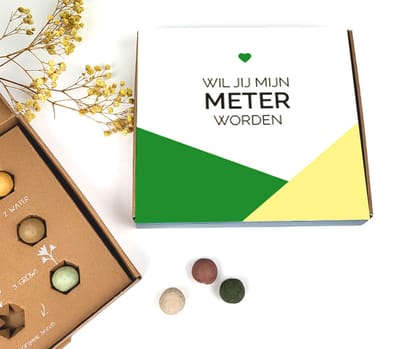 Bloembommetjes - Zaadjes - Bloemen - Cadeau meter - geo - wil je mijn meter zijn - Zaad - meter vragen