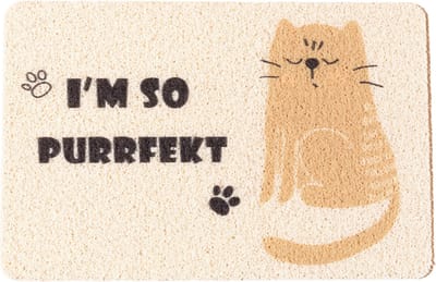 Bovista Kattenbak Mat - Katten Mat - Grit Opvanger - Schoonloopmat Kattenbak - Kattenbak Uitloopmat - Kattenbak Matje - Cat Litter Mat - Kattengrit - Oranje Kat