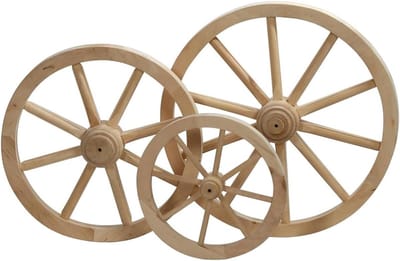 Bütic Deco wagenwiel van lindehout, plankgrootte: Ø 50 cm