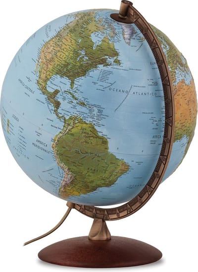 Tecnodidattica - Primus EU LED met reliëf - Nederlands - Hout/Kunststof - Wereldbol - Ø30cm