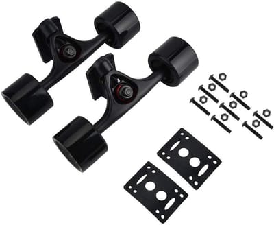 Complete Longboard Set 10,24 Inch Trucks, Wielen, Lagers en Accessoires (2-Delig)