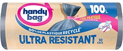 Vuilniszakken 10 stuks - 100 liter - Extreem resistent en lekvrij - 3-laags met praktische sluiting