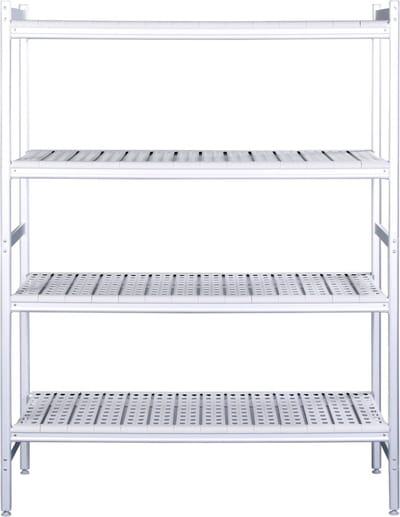 Aluminium Plank Met Kunststof Roosters 475x886mm (alleen de plank), Saro 480-1095