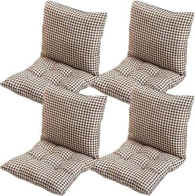 Tuinstoelkussens 4 stuks - Zitkussens terras - Comfortabel zitten - Zacht ademend materiaal - 40 x 80 cm