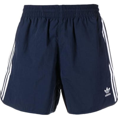 Adidas Originals Trefoil Logo Geborduurde Casual Shorts Heren Onderkleding Marineblauw IB9952 S black
