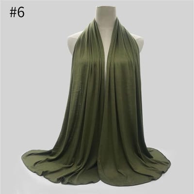 Écharpe Hijab Longue en Jersey de Coton Modal 28 Couleurs Ramadan Châle Musulman Long Uni Uni Doux Turbans à Enrouler Pour Femmes Bandeau gray