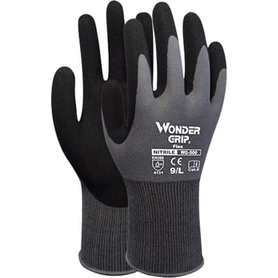 Gants de travail imprégnés de Nitrile, 1 paire, gants de sécurité pour le jardinage, l'entretien et l'entrepôt pour hommes L grise noire