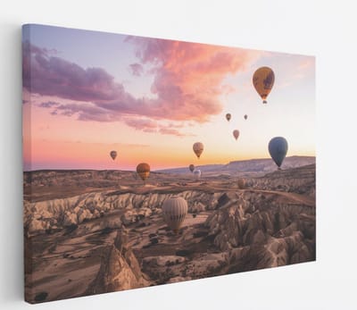 Saammp Canvas Schilderij - Cappadocia - Natuur - Landen - 45x30 - Foto op canvas - Wanddecoratie - Muurdecoratie Woonkamer - Slaapkamer decoratie - Canvas Print