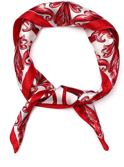 Vierkante Sjaal met Klassiek Equestrian- en Gespdessin (70x70cm) - Rood