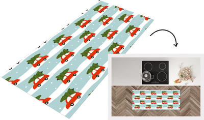 Keukenloper - Loper keuken - Kerst - Kerstboom - Design - 120x50 cm - Keukenloper vinyl