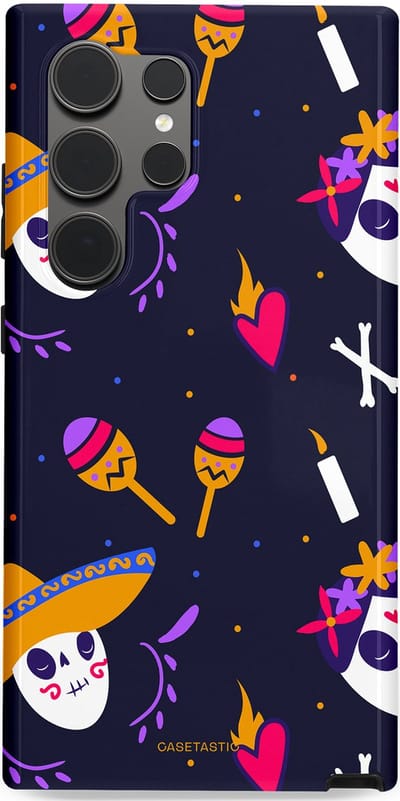 Casetastic Hoesje Geschikt voor Samsung S24 Ultra - Stijlvolle Beschermende Duo-layer Case - Muertos fiësta