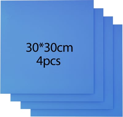 Creatorally 4 PCS multiplexplaten - blauw - 3 mm - laserhout - Lindenhout voor Lasersnijden - 30 x 30 cm - Lasertriplex voor Snijden en Graveren - Onbehandeld Houten Plaat voor doe-het-zelf CNC-snijden, houtverbranding - Gekleurd Multiplex Plaat