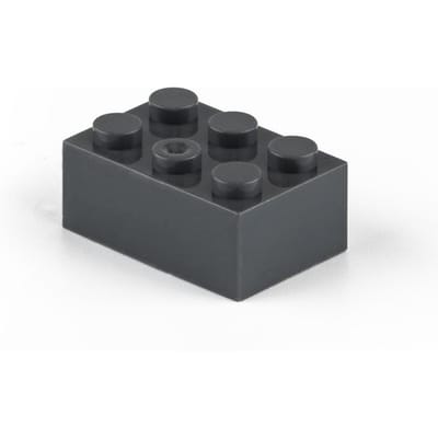 10 STUKS Bouwstenen DOE-HET-ZELF dikke 2x4 Noppen 16 Kleuren Stenen Afmeting Compatibel Met 3002 kinderspeelgoed Educatief ideaal voor 10PCS donkergrijze kleur