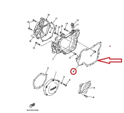 Joint carter embrayage origine pour Moto Yamaha 125 YZ 1994 à 2004 4JY-15462-00-00 Neuf