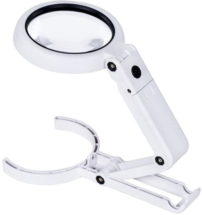 Dailygoods - Vergrootglas met licht - Juweliers Vergrootglas - Ideaal voor lezen - Wit - 5X 11X vergroting - Geschikt voor sieraden - Perfect voor del...