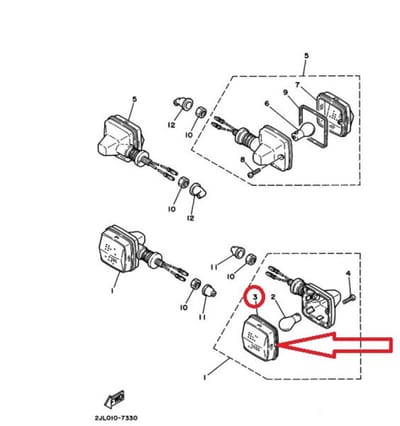 Cabochon de clignotant AVG ARD pour moto Yamaha 125 TW 1999-04 47J-83312 Neuf