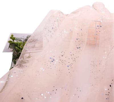 Allecto - Glitter tule decoratiestof - 160 cm x 2 m - Pailletten