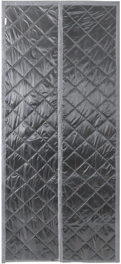 Thermische gordijnen - Isolerend - Grijs - Voor deuren in huis of kantoor - Magnetisch - 95x210cm