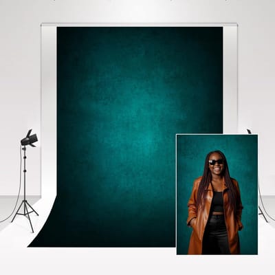 Dailygoods- Fotografie Achtergrond - 1,5 x 2,2 m Zwart/Groen Kleurverloop - Opvouwbaar - Huidvriendelijk Materiaal - Bruiloft/Babyfotografie - Live Video-Achtergrond - Achtergronddoek