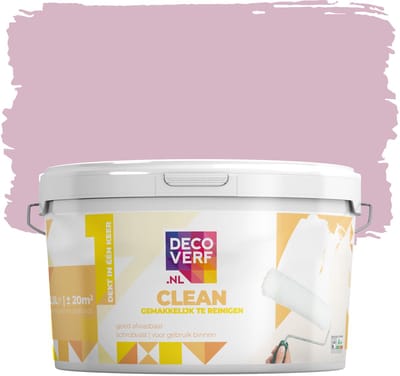 Decoverf clean muurverf lichtroze, 2.5L