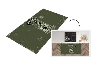 Keukenloper - Loper keuken - Vintage - Leger - Amerika - 120x60 cm - Keukenloper vinyl