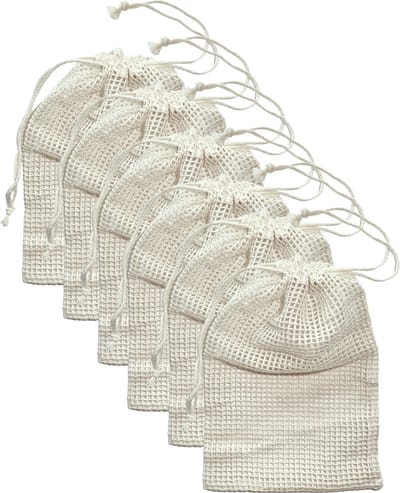 green-goose® Biokatoenen Waszak | 6 Stuks | 18x21 cm | Duurzaam en Milieuvriendelijk