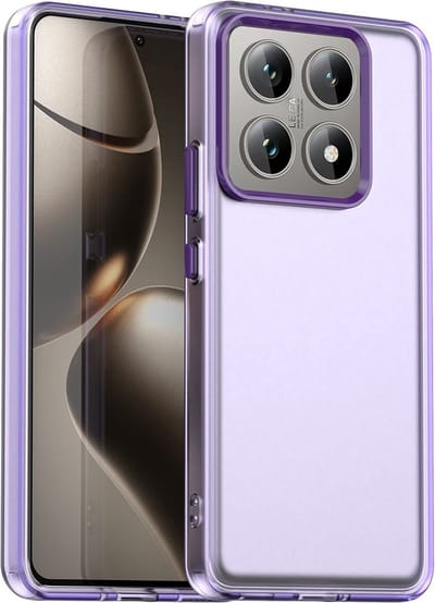 Coverup Hoesje - Geschikt voor Xiaomi 14T Pro Hoesje - Coverup Transparant ShockProof TPU Back Cover - Paars