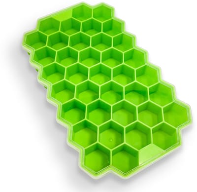 UDUTCH IJsblokjesvorm met deksel - Siliconen - BPA-vrij - 3 stuks groen