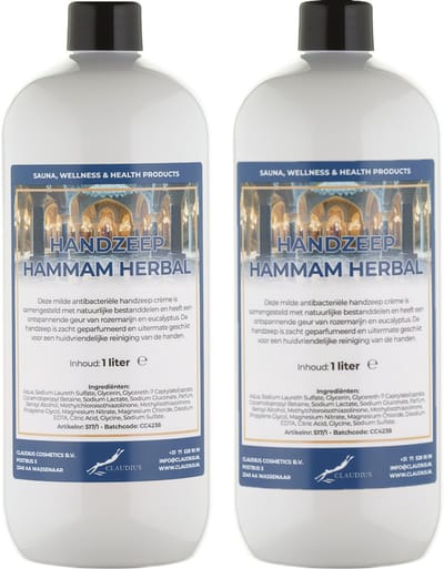 Handzeep Hammam Herbal 1 liter - set van 2 stuks
