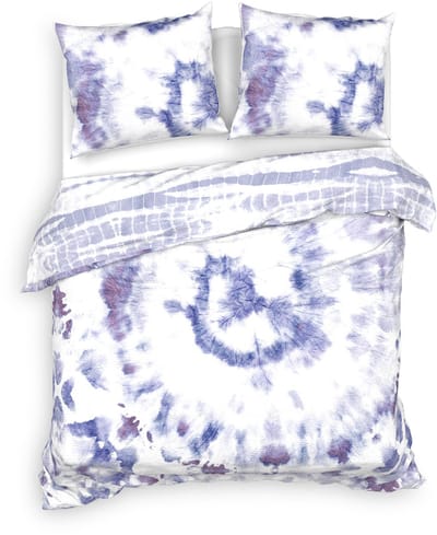Heckettlane Layla Dekbedovertrek - Lits-Jumeaux XL - Extra Breed - 50% Katoen 50% Mousseline - 260x200-220 cm - Paars