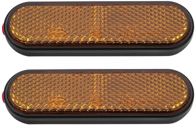 Dailygoods- Reflectoren 2 Stuks - Zelfklevend - Gebogen - Geschikt voor Fietsen/Motorfietsen/Scooters - ABS - Afmetingen 100x28x8 mm - Veiligheidsreflectoren