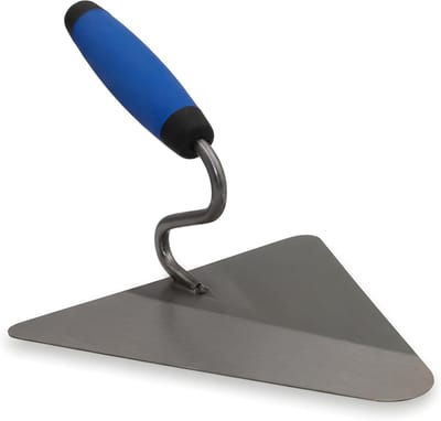 Metselkelle Berliner - Troffel Driehoek - Pleister Mortel Aanbrengen - Gehard Staalblad Conisch - 200x190mm - Grijs