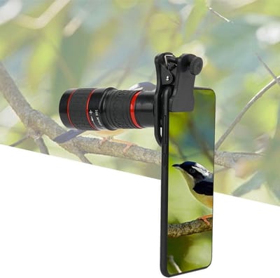 20x Zoomlens voor Smartphones met Telelens en Telefoonclip, Draagbare Monoculaire Telescoop voor Mobiele Telefoons en Tablets