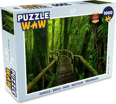 Puzzel Jungle - Brug - Mos - Natuur - Tropisch - Legpuzzel - Puzzel 1000 stukjes volwassenen