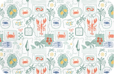 WC mat 60x40 cm - Antislip - Patroon - Groen - Mediterraans - Toiletmat - Vloermat - Douchemat - Toilet tapijt - Toiletmatten