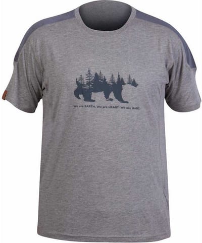 Hart Hunting Bear T-shirt Met Korte Mouwen Grijs 3XL Man