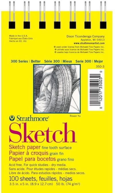 Strathmore - 300 Series Sketch Pad - 8.9 x 12.7 cm - 74 grams - 350-3