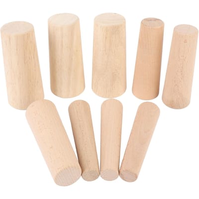9 STUKS Zachte Houten Pluggen Marine Taps Toelopende Doorvoer Nood Houten Pluggen Gatpluggen voor Boot Schip Jacht Zeilboten beige
