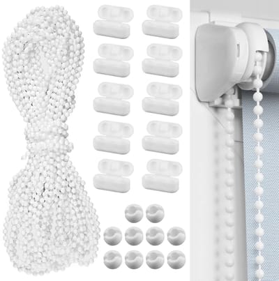 Dailygoods- Rolketting 10 m - Reserveketting - Blindketting - Jaloezieën - Gordijnen - Hoogwaardig plastic, slijtvast - Kralenketting