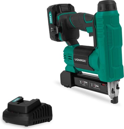VONROC accu tacker – VPower 20V – Incl. 1000 nieten & 1000 spijkers – Incl. 4.0Ah accu en snellader